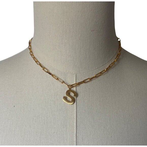 Kate Spade Gold 17 Inch Chain Necklace With S Pendant NWT - Picture 3 of 8